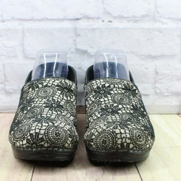 Sanita Multicolor Faux Leather Floral Pattern Slip on Clogs Size 10.5-11 - Picture 4 of 8